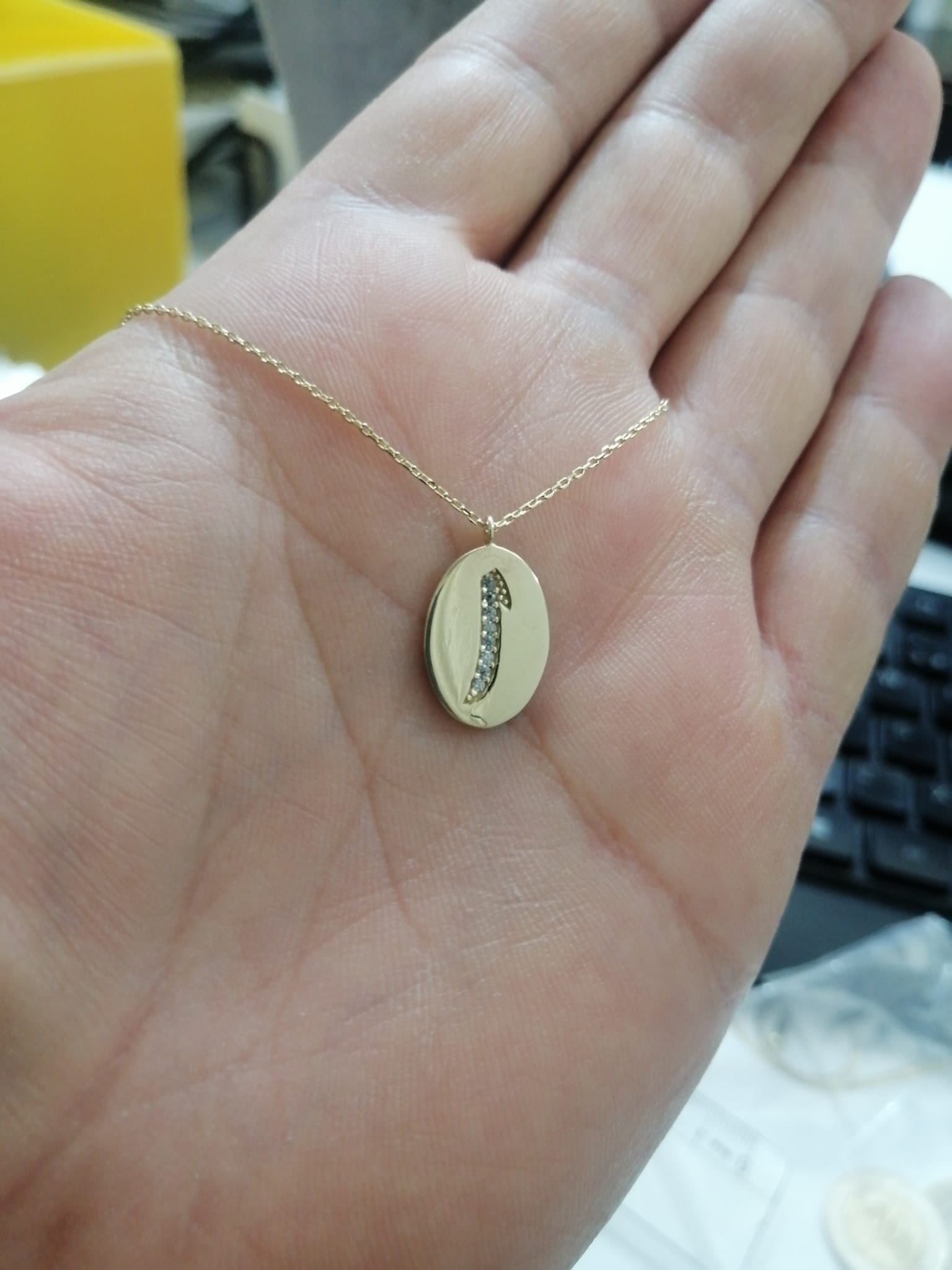 14 Ayar 1,90 Gram Elif Altın Kolye