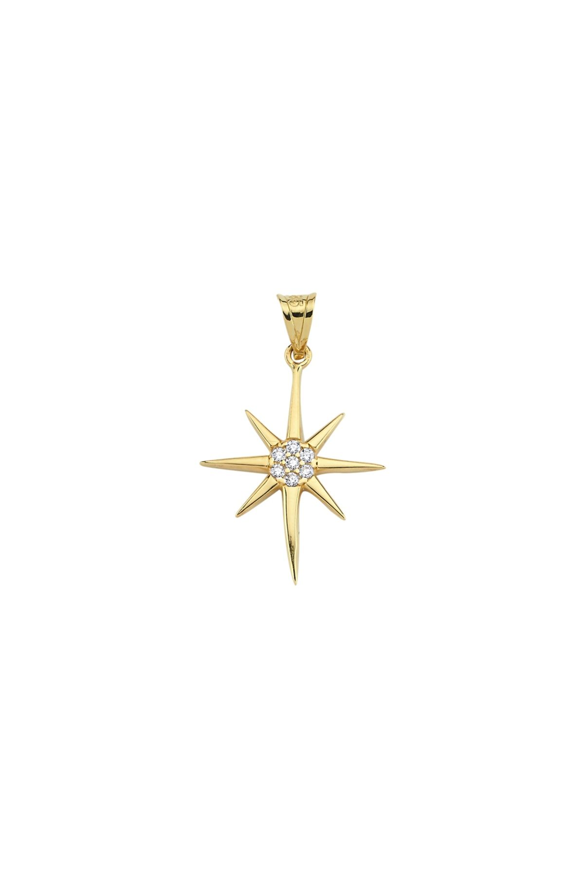 14 Ayar 0.75 Gram Altın Kuzey Yıldızı Mini Kolye Ucu